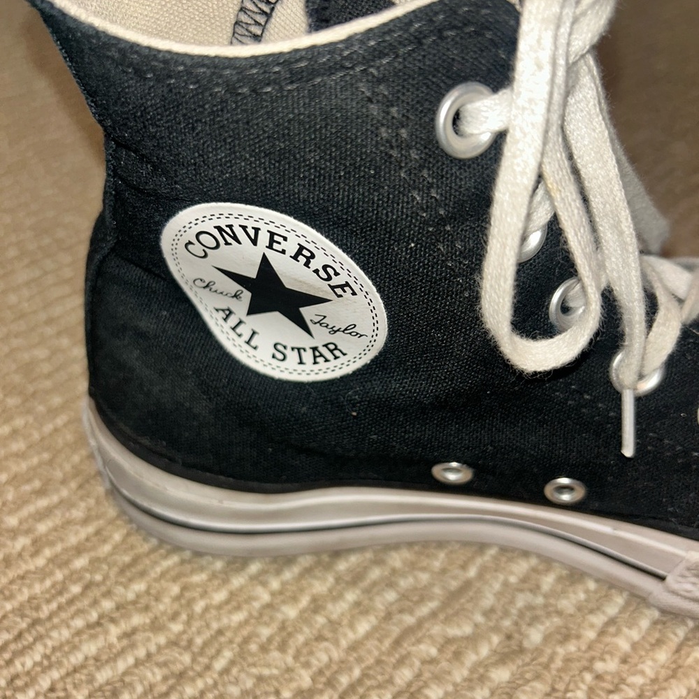 Black Platform Converse Chuck Taylor High Tops (Women’s) - Picture 3 of 5